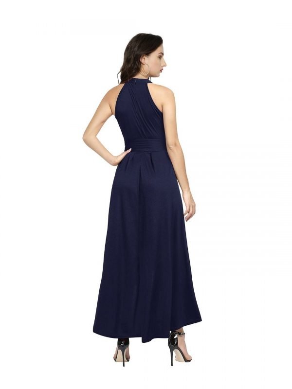 Blue Halter Neck Gown - Image 4