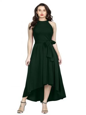 Green Halter Neck Gown