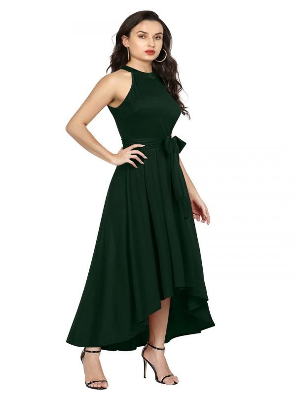 Green Halter Neck Gown - Image 3