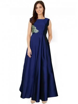 Paris Blue Taffeta Gown