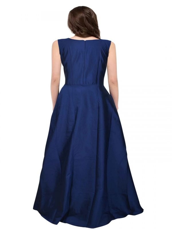 Paris Blue Taffeta Gown - Image 4