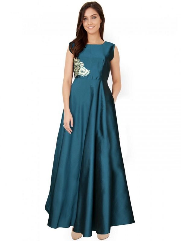 Sea Green Taffeta Gown