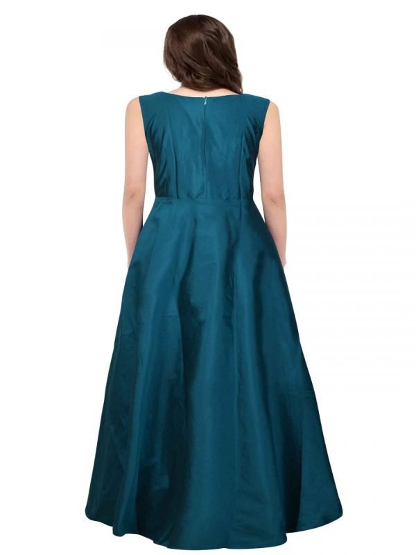 Sea Green Taffeta Gown - Image 4