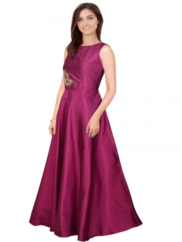 Purple Taffeta Gown - Image 3