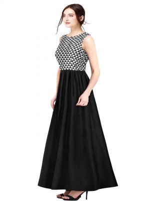 Black Crepe Gown