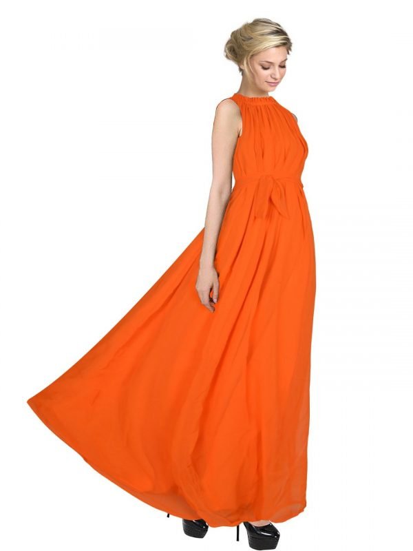 Orange Georgette Gown - Image 3