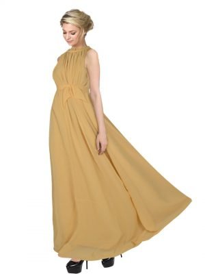 Beige Georgette Gown