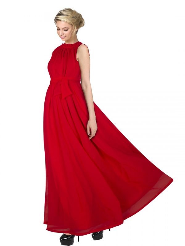 Red Halter Neck Gown - Image 2